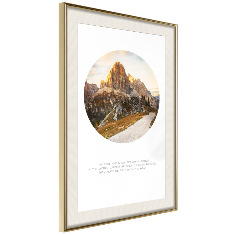 Wall Poster Magical place - majestic mountain landscape and English texts 114964 additionalImage 2
