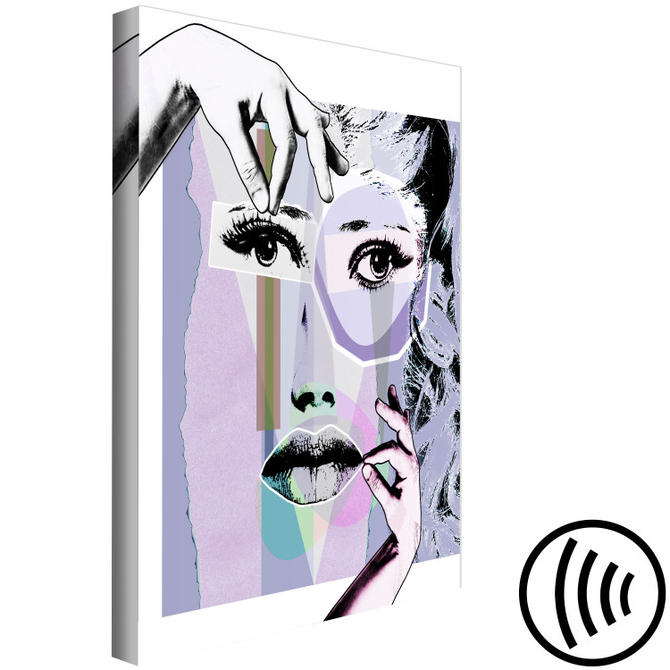 Canvas Print Abstract Face Shape (1-part) - Creative Hands of a Woman 115164 additionalImage 6