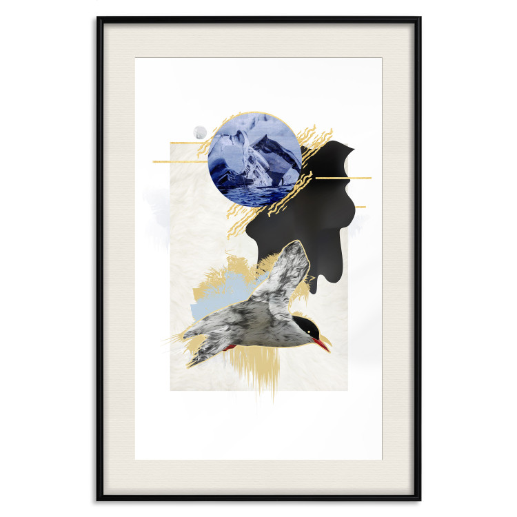 Wall Poster Antarctic Tern - colorful abstraction with a bird and a winter motif 116664 additionalImage 18