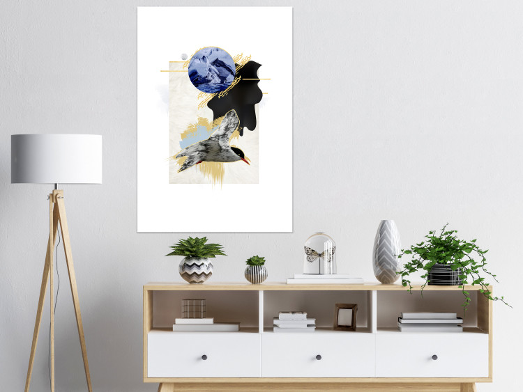 Wall Poster Antarctic Tern - colorful abstraction with a bird and a winter motif 116664 additionalImage 4