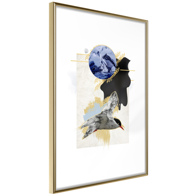 Wall Poster Antarctic Tern - colorful abstraction with a bird and a winter motif 116664 additionalImage 8