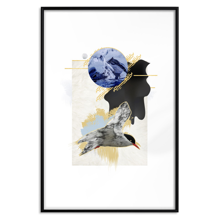 Wall Poster Antarctic Tern - colorful abstraction with a bird and a winter motif 116664 additionalImage 15