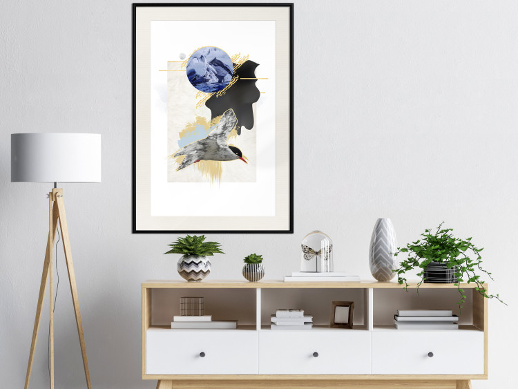 Wall Poster Antarctic Tern - colorful abstraction with a bird and a winter motif 116664 additionalImage 16