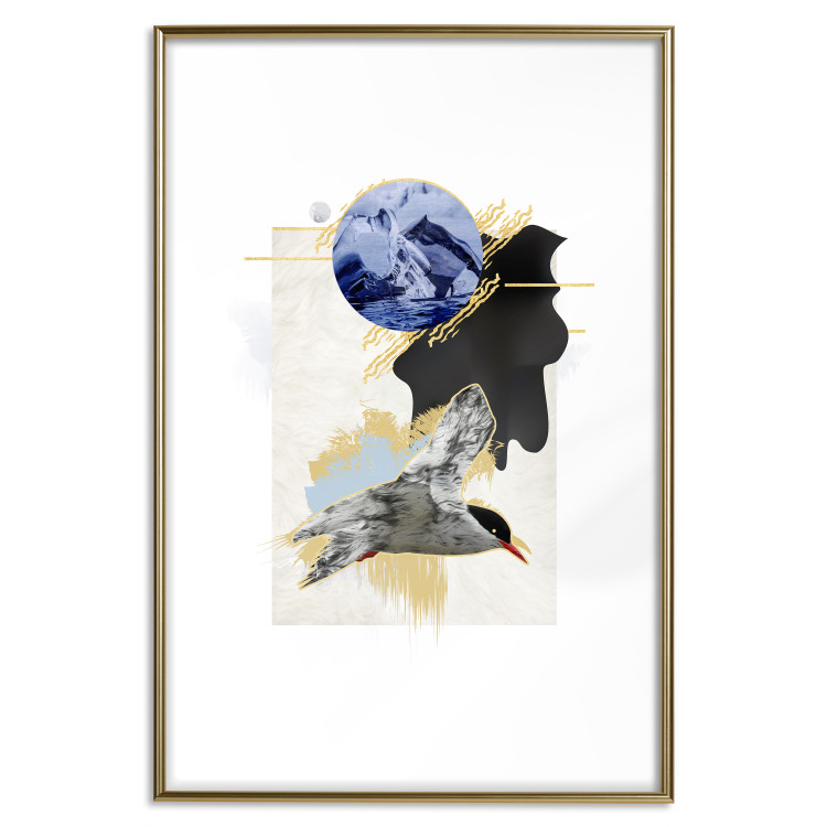Wall Poster Antarctic Tern - colorful abstraction with a bird and a winter motif 116664 additionalImage 14
