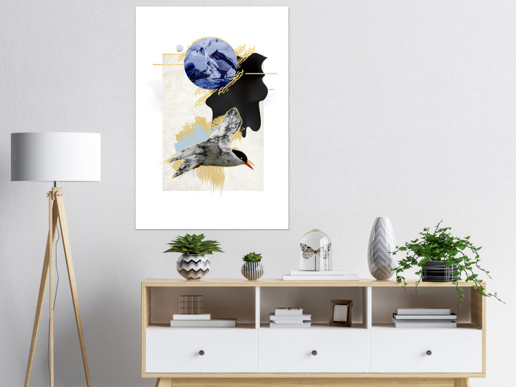Wall Poster Antarctic Tern - colorful abstraction with a bird and a winter motif 116664 additionalImage 17