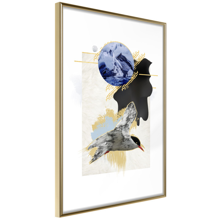 Wall Poster Antarctic Tern - colorful abstraction with a bird and a winter motif 116664 additionalImage 11