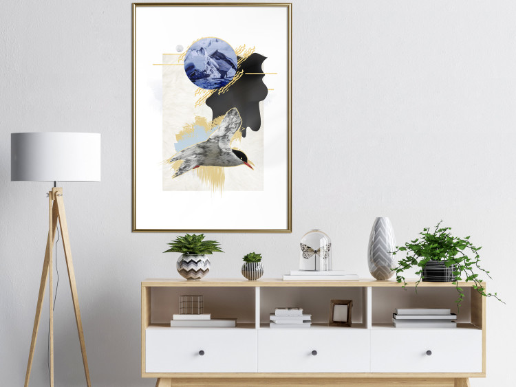 Wall Poster Antarctic Tern - colorful abstraction with a bird and a winter motif 116664 additionalImage 6