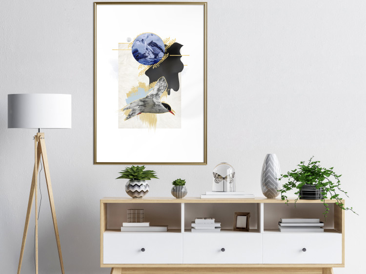 Wall Poster Antarctic Tern - colorful abstraction with a bird and a winter motif 116664 additionalImage 15