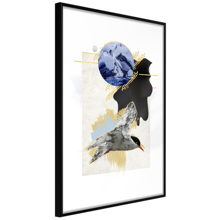 Wall Poster Antarctic Tern - colorful abstraction with a bird and a winter motif 116664 additionalImage 9