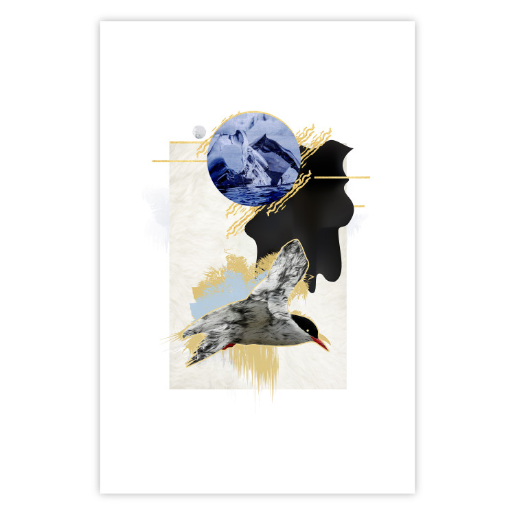 Wall Poster Antarctic Tern - colorful abstraction with a bird and a winter motif 116664 additionalImage 25
