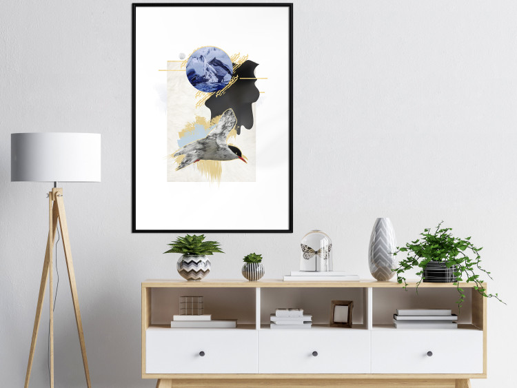 Wall Poster Antarctic Tern - colorful abstraction with a bird and a winter motif 116664 additionalImage 5