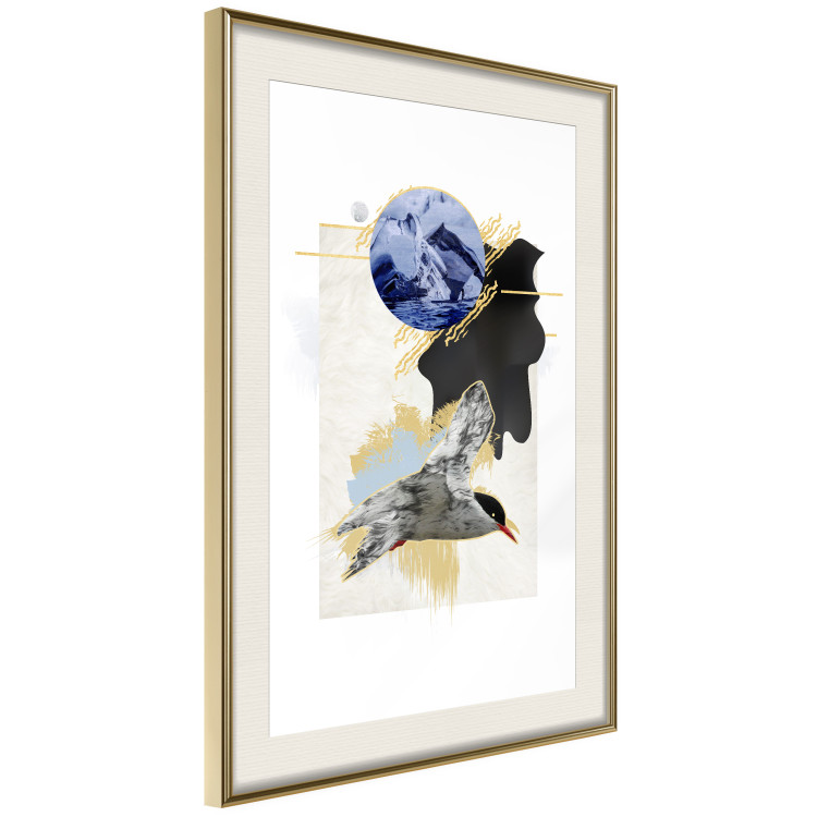 Wall Poster Antarctic Tern - colorful abstraction with a bird and a winter motif 116664 additionalImage 5