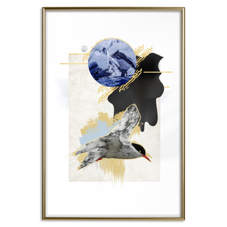 Wall Poster Antarctic Tern - colorful abstraction with a bird and a winter motif 116664 additionalImage 26