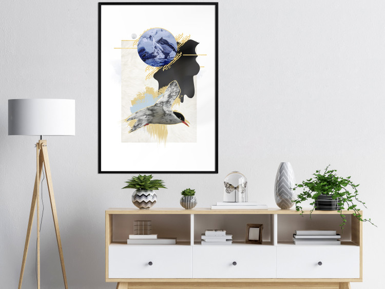 Wall Poster Antarctic Tern - colorful abstraction with a bird and a winter motif 116664 additionalImage 7