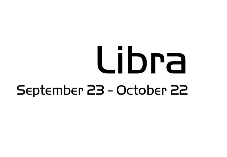 Poster Libra - simple black and white composition with zodiac sign and text 117064 additionalImage 5
