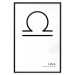 Poster Libra - simple black and white composition with zodiac sign and text 117064 additionalThumb 24