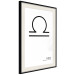 Poster Libra - simple black and white composition with zodiac sign and text 117064 additionalThumb 13