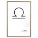 Poster Libra - simple black and white composition with zodiac sign and text 117064 additionalThumb 16
