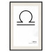 Poster Libra - simple black and white composition with zodiac sign and text 117064 additionalThumb 18