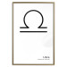 Poster Libra - simple black and white composition with zodiac sign and text 117064 additionalThumb 20