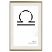 Poster Libra - simple black and white composition with zodiac sign and text 117064 additionalThumb 19