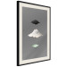Wall Poster Cumulonimbus - unique abstraction with three clouds on a uniform background 118164 additionalThumb 14