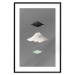 Wall Poster Cumulonimbus - unique abstraction with three clouds on a uniform background 118164 additionalThumb 17