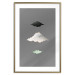 Wall Poster Cumulonimbus - unique abstraction with three clouds on a uniform background 118164 additionalThumb 14