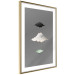 Wall Poster Cumulonimbus - unique abstraction with three clouds on a uniform background 118164 additionalThumb 9