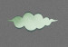 Wall Poster Cumulonimbus - unique abstraction with three clouds on a uniform background 118164 additionalThumb 3