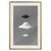 Wall Poster Cumulonimbus - unique abstraction with three clouds on a uniform background 118164 additionalThumb 19