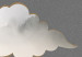 Wall Poster Cumulonimbus - unique abstraction with three clouds on a uniform background 118164 additionalThumb 4