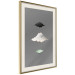Wall Poster Cumulonimbus - unique abstraction with three clouds on a uniform background 118164 additionalThumb 6