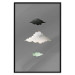 Wall Poster Cumulonimbus - unique abstraction with three clouds on a uniform background 118164 additionalThumb 18