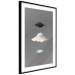 Wall Poster Cumulonimbus - unique abstraction with three clouds on a uniform background 118164 additionalThumb 13