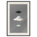 Wall Poster Cumulonimbus - unique abstraction with three clouds on a uniform background 118164 additionalThumb 18
