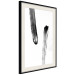 Wall Poster Chance Encounter - simple black and white abstraction in paint streaks 119264 additionalThumb 3