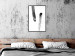 Wall Poster Chance Encounter - simple black and white abstraction in paint streaks 119264 additionalThumb 5