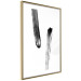 Wall Poster Chance Encounter - simple black and white abstraction in paint streaks 119264 additionalThumb 8
