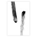 Wall Poster Chance Encounter - simple black and white abstraction in paint streaks 119264