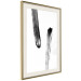 Wall Poster Chance Encounter - simple black and white abstraction in paint streaks 119264 additionalThumb 2