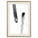 Wall Poster Chance Encounter - simple black and white abstraction in paint streaks 119264 additionalThumb 19