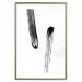 Wall Poster Chance Encounter - simple black and white abstraction in paint streaks 119264 additionalThumb 14