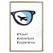 Wall Poster New Experiences - airplane in a spectacle lens with black inscriptions 122364 additionalThumb 16