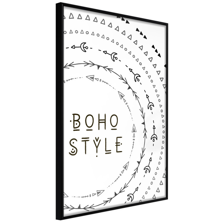 Wall Poster Boho Style - black English text with various patterns 123364 additionalImage 10