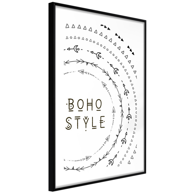 Wall Poster Boho Style - black English text with various patterns 123364 additionalImage 11