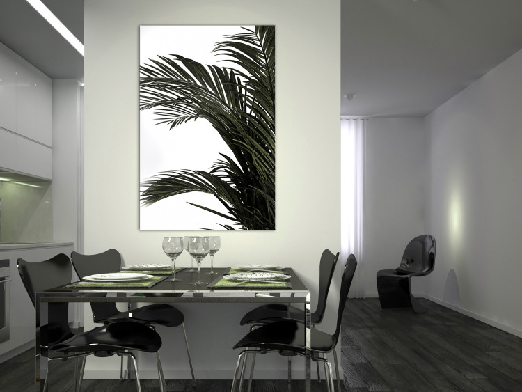 Canvas Art Print Home palm tree - minimalistic botanical motif with palm leaves 123664 additionalImage 3