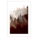 Poster Brown Forest - landscape of forest against trees in fog in sepia motif 123864 additionalThumb 25