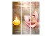 Room Separator Romantic Evening (3-piece) - pink orchid and yellow candle 124164 additionalThumb 3