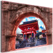 Canvas Print Pagoda view window - a composition with an arcade and Japanese temple 124364 additionalThumb 2